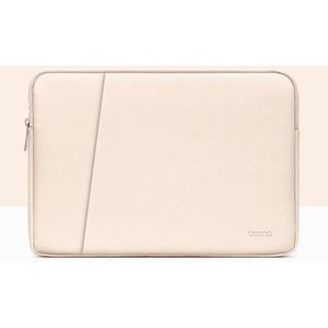 BAONA BN-Q001 PU lederen laptoptas  kleur: dubbellaags abrikoos  maat: 13/13.3 / 14 inch