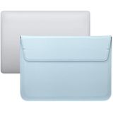 PU-leer Ultra-dunne envelope bag laptoptas voor MacBook Air / Pro 13 inch  met standfunctie(Sky Blue)