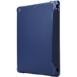 Voor iPad 10.2 Airbag Vervorming Horizontale Flip Lederen Behuizing met houder & penhouder(donkerblauw)