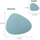 Placemat+Onderzetter Siliconen Placemat Isolatie Textuur Geschulpt Kussen(Roze)