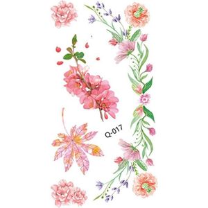 50 stks Literaire Kleine Verse Bloem Tattoo Sticker Rose Waterdicht Duurzame Arm Sticker (Q-017)