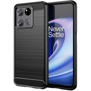 For OnePlus Ace Racing Brushed Texture Carbon Fiber TPU Phone Case(Black)