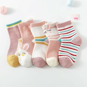10 paar lente en zomer kinderen sokken gekamd katoenen tube sokken S (ear konijn)