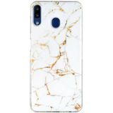 Voor Samsung Galaxy A40 IMD marmer patroon TPU telefoonhoesje