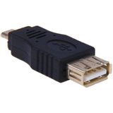 USB A vrouwtje naar Micro USB 5 Pin mannetje OTG Adapter voor Samsung Galaxy S IV / i9500 / S III / i9300 /Note II / N7100 / i9220 / i9100 / i9082 / Nokia / LG / BlackBerry / HTC One X /Amazon Kindle / Sony Xperia etc(zilver)