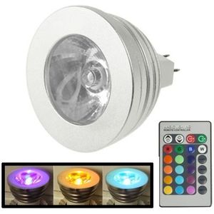 MR16 5W RGB LED gloeilamp  lichtstroom: 400-450LM  met afstandsbediening  DC 12V