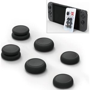 Schedel & co links + rechts gamepad Rocker Cap knop cover duim grip set voor schakelaar/schakelaar Lite/JOYCON (zwart)