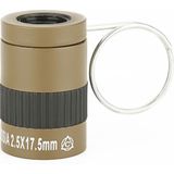 2.5x17.5mm Mini Pocket miniatuur telescoop met vinger gesp (goud)