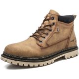 SY-5888 Outdoor Work Shoes Casual Lovers Martin Boots Men Shoes  Size: 38(Khaki)