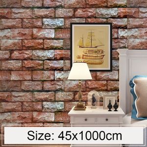 Qi Yunshi creatieve 3D steen baksteen decoratie behang Stickers slaapkamer woonkamer muur waterdicht Wallpaper Roll  grootte: 45 * 1000cm