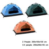 TC-014 Outdoor Beach Travel Camping Automatische Spring Multi-Person Tent voor 3-4 personen (oranje + mat + hangmat)