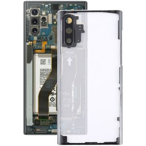Transparante batterij achterkant met camera lens cover voor Samsung Galaxy Note 10 N970 N9700 (Transparant)