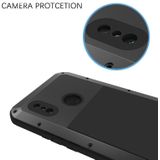 HOU van MEI krachtige stofdicht schokbestendige Spatwaterdichte metaal + siliconenhoes combinatie voor Xiaomi Mi Max 3 (zwart)