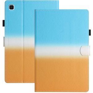 Voor Samsung Galaxy Tab S6 Lite SM-P610 stikselverloop lederen tablethoes (blauw oranje)