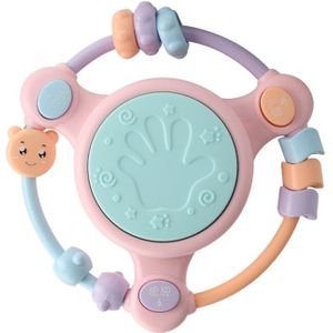 Baby Music Hand Drum Multi-functie Early Education Puzzel Rattle Toy (Pink)