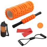 33cm 6 stks/set EVA Hollow Foam Roller Spier Ontspanning Roller Yoga Kolom Set Fitness Apparatuur (Oranje)