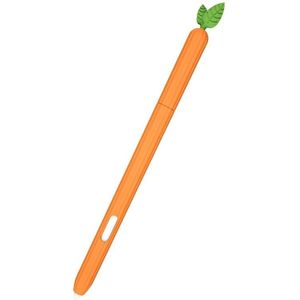 For Samsung Galaxy Tab S6 Lite P610 / P615 Fruit and Vegetable Shape Stylus Silicone Protective Case(Carrot)