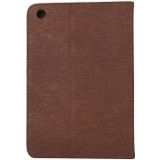 Voor iPad mini 3 ingedrukt bloemen vlinder patroon horizontale Flip PU lederen draagtas met magnetische Buckle & houder & Card Slots & Wallet(Brown)