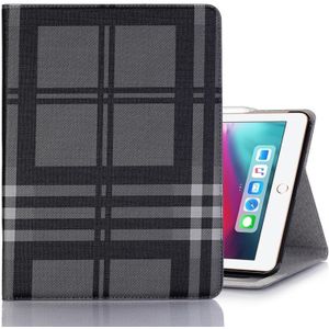 Geruite textuur horizontale Flip PU lederen case voor iPad Pro 12 9 inch (2018)  met houder & kaartsleuven & portemonnee (grijs)