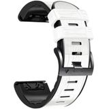 Voor Garmin Fenix 7x/6x Pro/Tactix 7 26mm Crocodile Textuur Siliconen lederen horlogeband