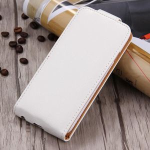 iPhone 6 / 6s vertikaal Litchi structuur PU leren Flip Hoesje met opbergruimte voor pinpassen wit