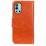 Voor OnePlus 9R Nappa textuur horizontale flip lederen geval met houder & kaart slots &portemonnee (oranje)