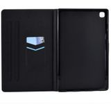 Voor Samsung Galaxy Tab A7 (2020) T500 Colored Drawing Pattern Voltage Horizontal Flip Black TPU + PU Leather Case met Holder & Card Slots & Anti-skid Strip & Sleep / Wake-up Function(Blue Marble)