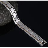 Europa en Amerika stijl mode mannen sieraden RVS + goud gemonteerde Plating magnetische gezondheid armband  grootte: 12 mm * 22 cm (staal + zilver)