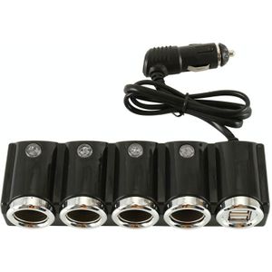 4 weg auto sigarettenaansteker socket splitter dual USB-poort autolader adapter
