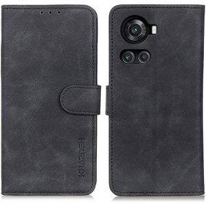 Voor OnePlus Ace/10R Khazneh retro textuur Horizontaal Flip Leather Phone Case