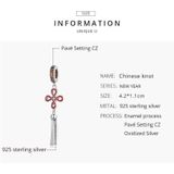 S925 Sterling zilveren Chinese knoop hanger diy armband ketting accessoires