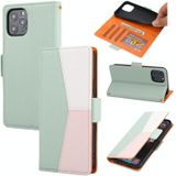 Litchi textuur kleur bijpassende horizontale flip lederen geval met kaart slots & houder & portemonnee & fotolijst voor iPhone 13 Pro (groen)