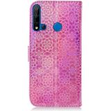 Voor Huawei P20 Lite 2019/Nova 5i effen kleur kleurrijke magnetische Buckle horizontale Flip PU lederen draagtas met houder & kaartsleuven & portemonnee & Lanyard (roze)