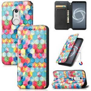For Fujitsu Arrows BZ02/Be4 Plus/F-41B Colorful Magnetic Horizontal Flip PU Leather Case with Holder & Card Slot & Wallet(Magic Space)
