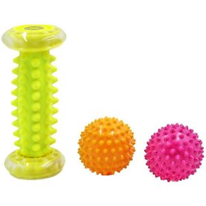 Massage Ball Plantar Fascia Bal Spier Ontspanning Fitness Bal Hand Holding Ball  Stijl: Geel Voetbodem + Tattoo 7cm 2