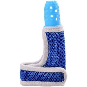 ZT001 Baby Silicone Molar Finger Cots Kinderen Anti-Bite Hand Ademende Duimbedjes Bijtende Moeder en Baby Producten (Blauw)