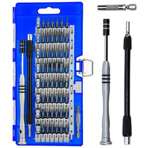 60 in 1 S2 gereedschap stalen precisie schroevendraaier Nutdriver bits reparatie tools Kit (blauw)