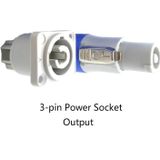 10 PCS Eindversterker Audio Speaker Drie-core Power Plug 3P LED-scherm Power Audio Socket