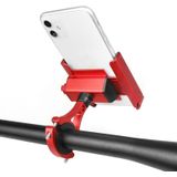 FIETSBOX Aluminium Legering mobiele telefoon houder fiets rijden Afhaalbare metalen mobiele telefoon beugel  stijl: stuur installatie (rood)