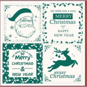 10 Sets Christmas Square Gift Box Seal Sticker (M3)