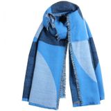 Y70 Geometrische kleur bijpassende kasjmier dikke warmte dual-use sjaal sjaal(200 x 80cm)