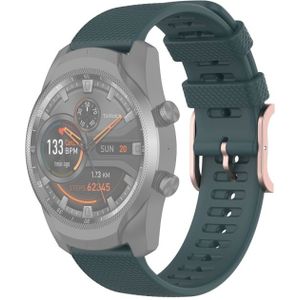 Voor Ticwatch Pro 2020 / Ticwatch? GTX 22mm Dot Texture polsband (Olijfgroen)