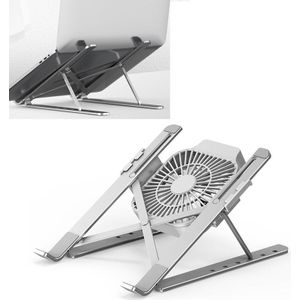 Draagbare verstelbare laptop standaard desktop lifting hoogte verhogen rack opvouwbare warmteafvoerhouder  stijl: ventilator