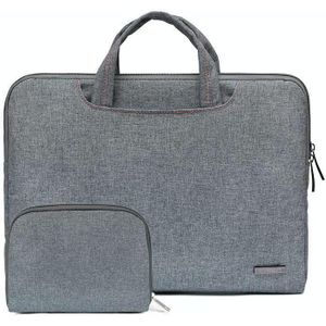 LiSEN LS-116 Simple Laptop Bag Business Laptop Liner Bag  Size: 15.6 inch(Snowflake Nylon Gray)