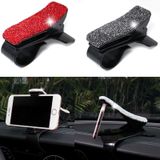 Diamond auto telefoon houder 360 graden roterende creatieve auto dashboard mobiele houders (Bright Black)
