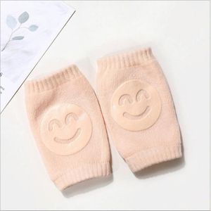 8 paren baby punt lijm skid knie baby vier seizoenen kruipen anti-vallende elleboog knie Kice Kit  Toyan sokken: 0-3 jaar oud (rechte smiley roze)