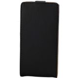 Microsoft Lumia 640 vertikaal PU leren Flip Hoesje met magnetische sluiting (zwart)