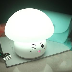 Siliconen Kleurrijke Mushroom Night Light Nacht slaaptafellamp  krachtbron: 0.8W (Cute Mushroom)
