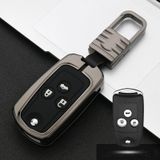 Auto Lichtgevende All-inclusive Zink Alloy Key Beschermhoes Key Shell voor Honda C Style Folding 3-knop (Gun Metal)