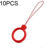 10 STKS siliconen ring mobiele telefoon lanyard waterfles anti-val hanger (vitaliteit rood)